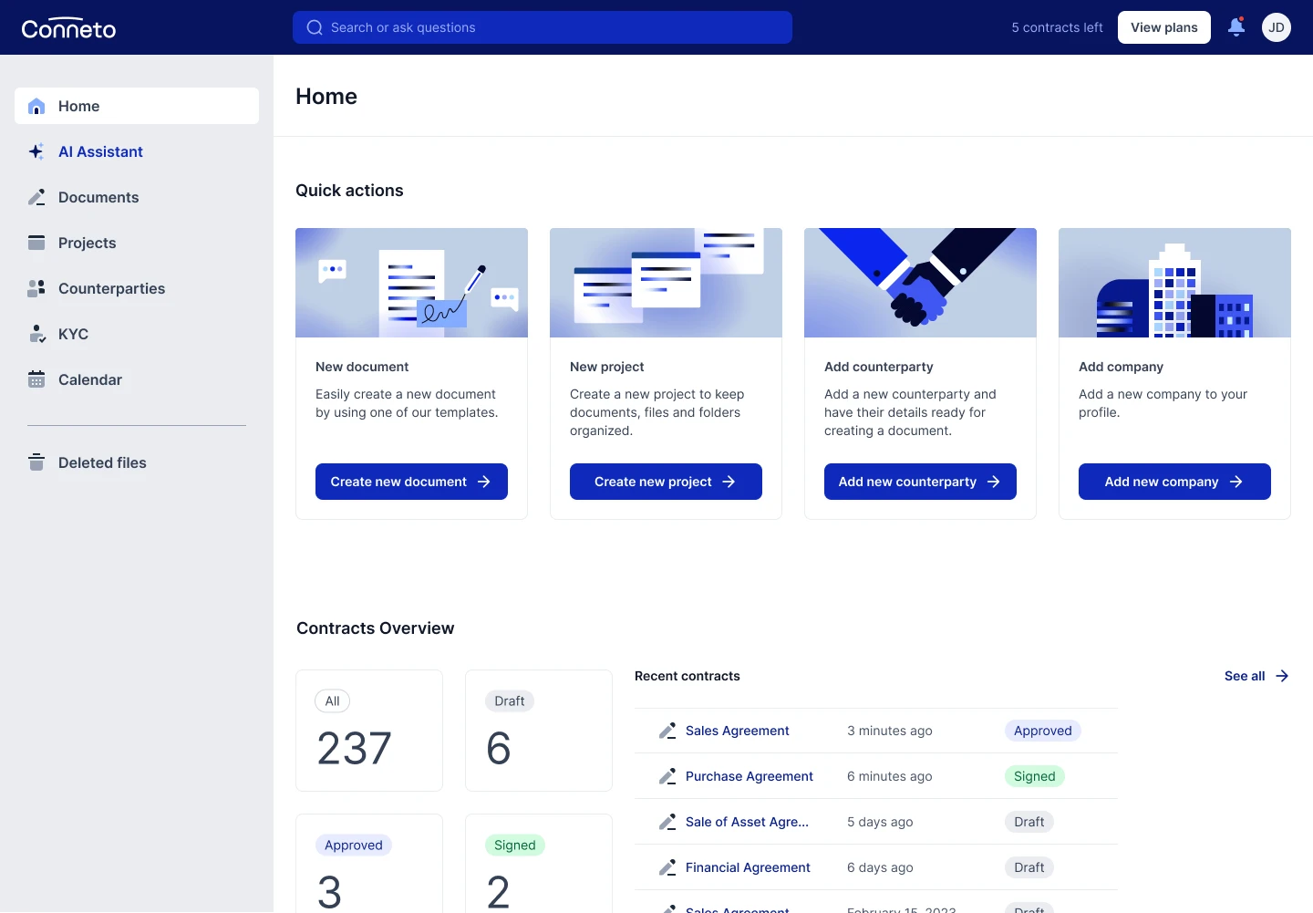 A LegalTech platform automating contract drafting and management. — Image 1 of 9